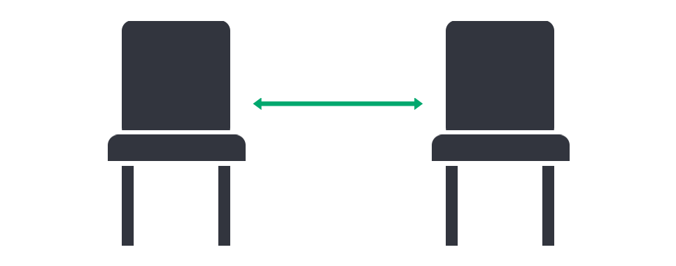 Well-spaced seating areas